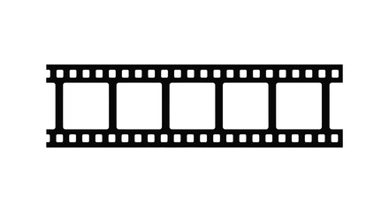 a black and white filmstrip with rectangular frames a classic cinematic representation silhouette