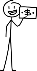Stick figure doodle Illustration