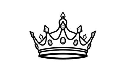 Elegant Crown Illustration Symbol of Royalty and Power.