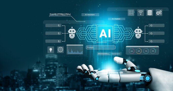 AI analyzing and processing data through neural systems, enabling intelligent chatbot communication and automated digital workflow management Parse