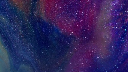Ink pigment. Blur bokeh shimmer. Defocused red purple blue colorful water sparkling acrylic texture on abstract creative background. - Powered by Adobe