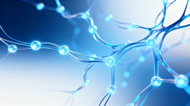 abstract animated neural pathways world logic day futuristic background