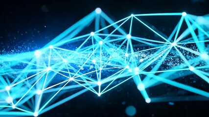 abstract particles forming logical geometric patterns world logic day 4k loop - Powered by Adobe