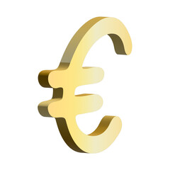 Fototapeta premium 3d euro currency symbol. Single element for design