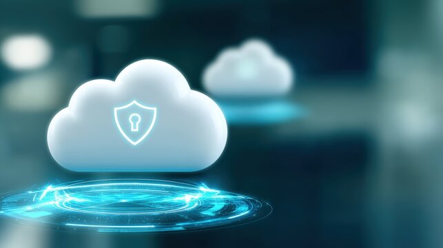 Cloud security solutions enhancing data protection digital environment visual content technology perspective cybersecurity concept
