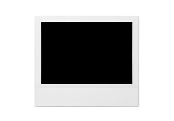 Blank instant photo frame isolated on transparent background