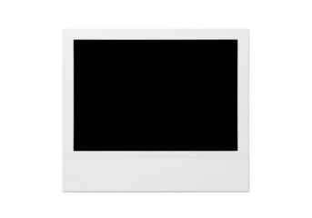 Blank instant photo frame isolated on transparent background