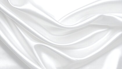 Obraz premium Close-up of flowing, pristine white fabric, highlighting folds and soft, light reflections. Smooth surface creates elegant texture