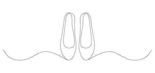 continuous line women's ballet shoes