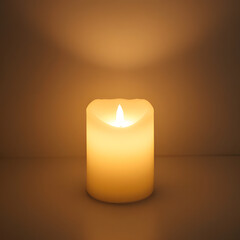 Warm candlelight-like glow spreading softly with textured ambience
