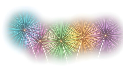 fireworks on the white background