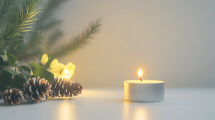 christmas decoration with candles