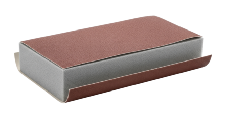 Sanding block close up isolated PNG with Transparent Background