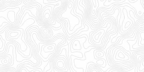 white topography map geography relief diagram texture design. Topography white background and black line world map texture design. Lines Topographic contour lines grid map seamless pattern.	