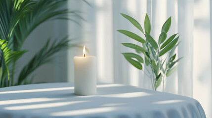 candles on the window