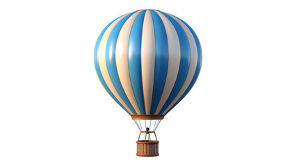 Naklejka premium Striped hot air balloon on black background