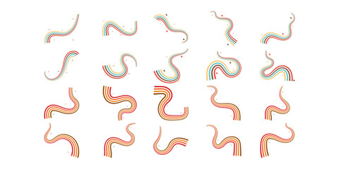 Retro Wavy Rainbow Decoration
