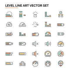Level Concept Illustration – Progress, Stages and Measurement