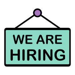 we're hiring icon vector design  template simple and modern