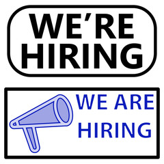 we're hiring icon vector design  template simple and modern