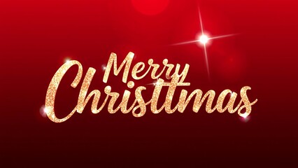 Shiny Rose Gold &ldquo;Merry Christmas&rdquo; Text Effect