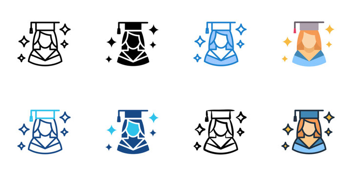 Bachelorette party icon set multiple style vector collection. Editable Stroke 
