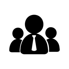Leadership business team and employees group organization symbol Vector, illustration
