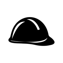 Safety hard hat icon silhouette symbol for construction Vector, illustration