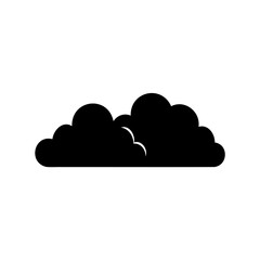 Minimalist black weather cloud icon with simple design graphic Vector, illustration