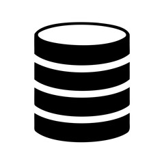 Minimalist database server data storage system icon concept Vector, illustration