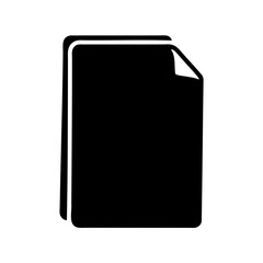 Stack of two simple black document icons with folded corner Vector, illustration