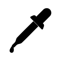Dropper with falling liquid drop icon vector illustration Vector, illustration