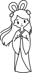 선녀 흑백