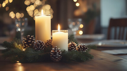 christmas decoration with candles