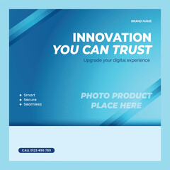 Blue Gradient Technology Banner Product Template