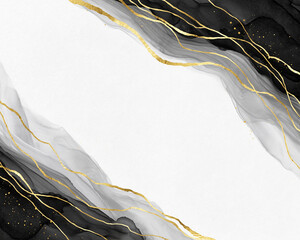  墨絵（黒・金）_sumi-fluid_1