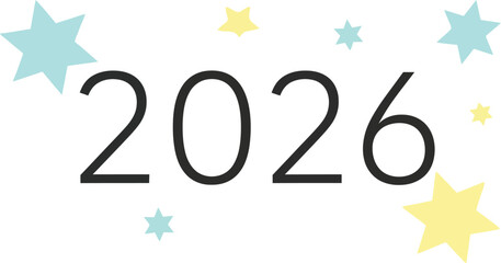2026 new year future date calendar event celebration neon glow bright hope