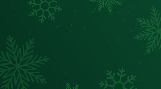Green christmas decoration background. Abstract christmas and New Year design holiday background with snowflakes dots. Vector illustration