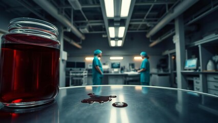 glass of wine in the laboratory