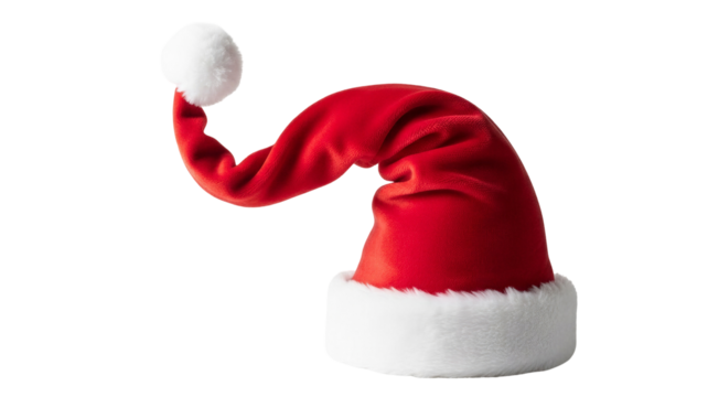 Santa Claus hat isolated. Christmas and New Year celebration