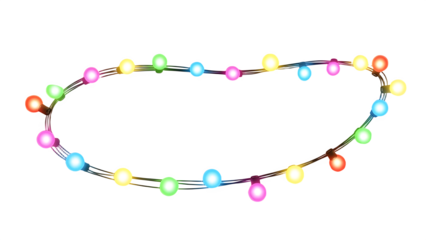 Colorful string lights frame