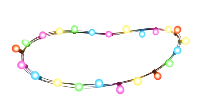 Colorful string lights frame