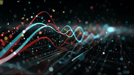 Social media algorithms impact. Engagement technology. Behavioral influence trend. Colorful abstract lines representing data flow and technology. - Powered by Adobe