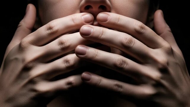 Concealed Speech: A Poignant Exploration of Silence and Suppressed Expression, Emphasizing the