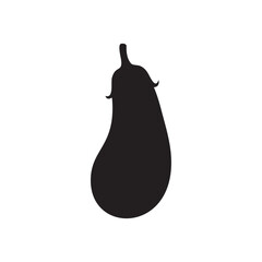 Eggplant silhouette vector flat illustration design.