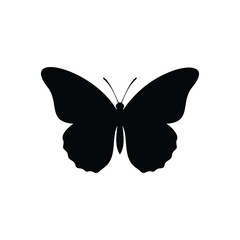 Butterfly silhouette vector flat illustration design.