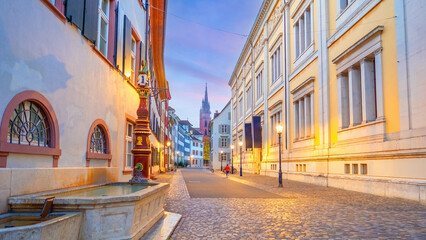 Old town Basel city skyline, city scape of  Switzerland