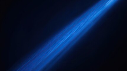 Striking diagonal beam of vibrant blue light streaks across a dark background, creating a visual effect of movement and energy.