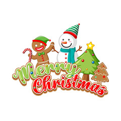 Festive Christmas Characters and Holiday Greetings.