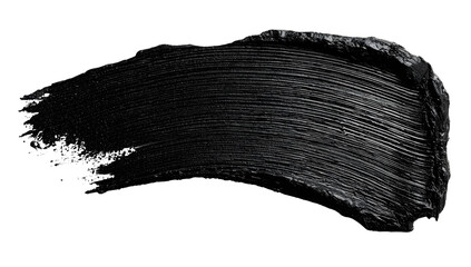 Abstract textured brush stroke with intricate linear patterns and dark grayscale tones isolated on transparent background